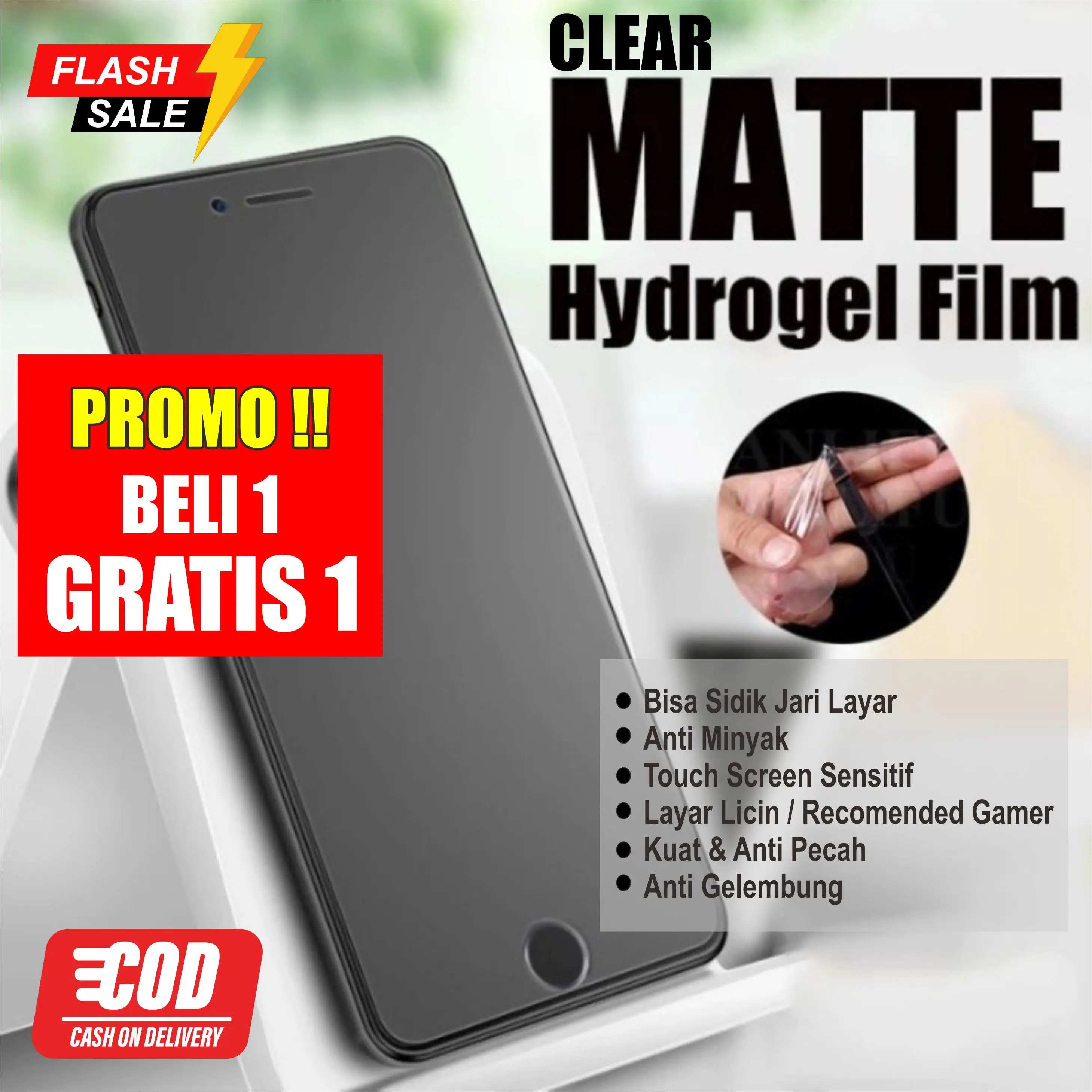 BELI 1 GRATIS 1 ANTI GORES CLEAR MATTE HYDROGEL PREMIUM
