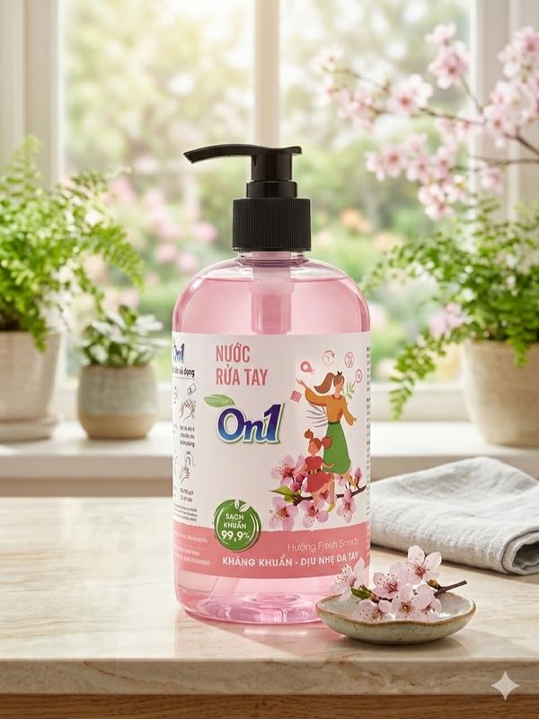 Nước rửa tay 500ml On1 sạch khuẩn hương Fresh Sakura ,Bamboo Charcoal, Laven…