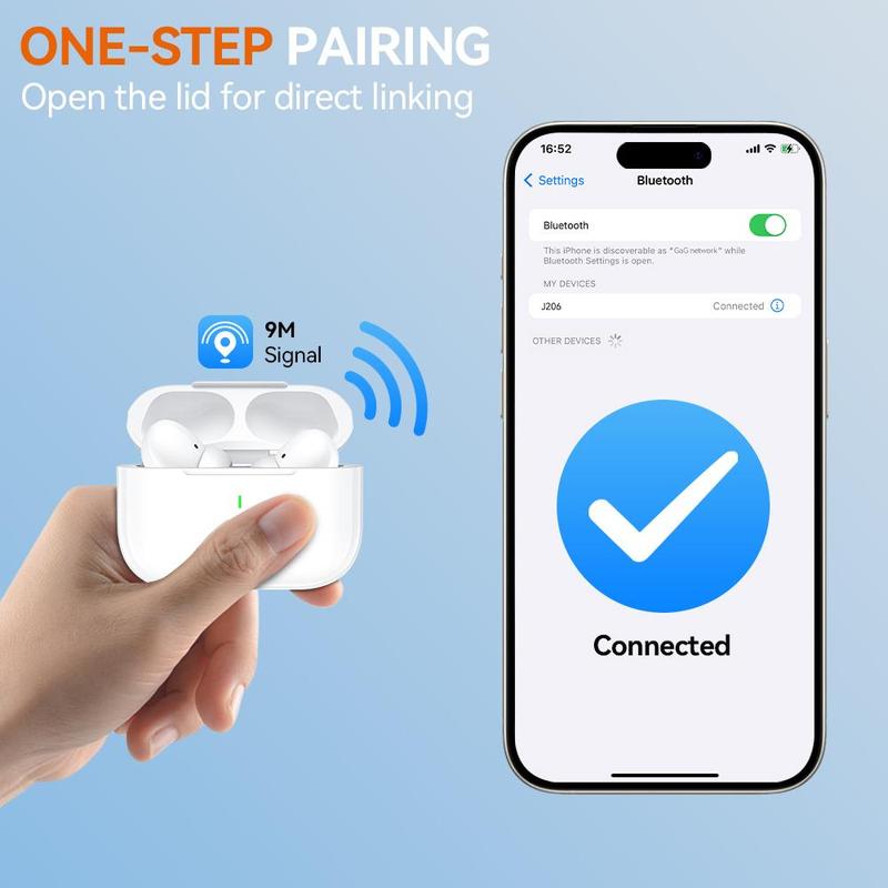 [EXCLUSIVE BAIMWONG] GOOJODOQ J206 Earphone bluetooth TWS Pro Earphone Nirkabel Headset Bluetooth 5.3 earphones BT Handset Bluetooth 6
