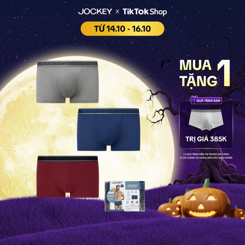 COMBO 3 Quần Lót Nam Jockey Viscose dáng Trunk Kháng Khuẩn - J4022