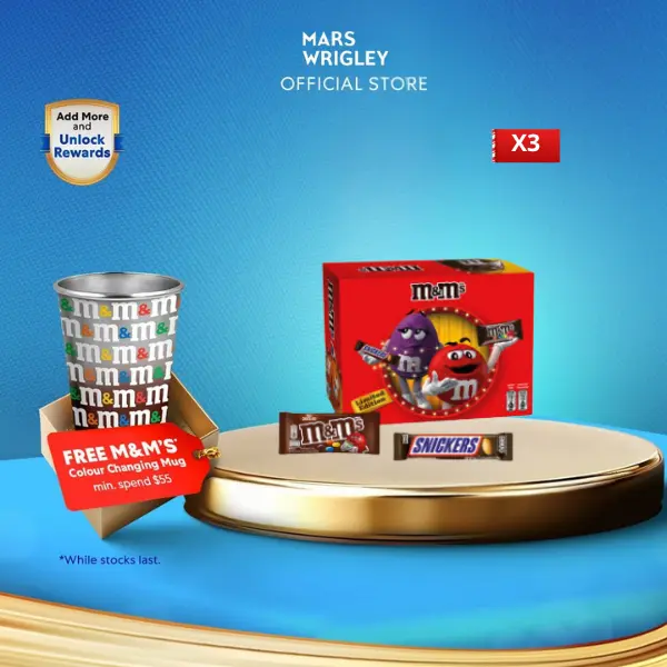[MAY EXCLUSIVE] [BUNDLE OF 3] M&M'S 2025 Gift Box 264g [Chocolate/Party/Present/Gifts]