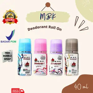 M.B.K Deodorant Roll On | Netto 40 ml | Deodoran MBK Penghilang Bau badan