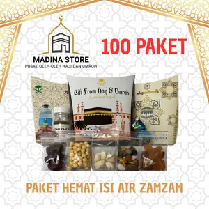 Paket Hemat 100pcs Oleh-oleh Haji dan Umroh Paket 100 isi Air Zamzam
