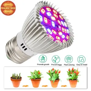 Grow Light Lampu Cahaya Tanaman Hidroponik LED E27 220V 28W Plastik Full Spectrum untuk Fotosintesis dan Kesehatan Tanaman di Dalam Ruangan - Hiasan