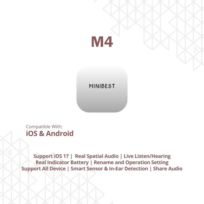 M4 TWS Earphone Headset Bluetooth In ear Detection Wireless Charging 1