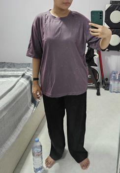 Product Review of MIG Premium 200gsm Technology Cotton Comfortable Round Neck Short Sleeve Oversized Plain T Shirt - 1112O from A**i ** 0