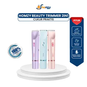 HOMZY Beauty Trimmer 2 in 1 | Alat Cukur Praktis Tanpa Kabel | Nyaman & Mudah Digunakan