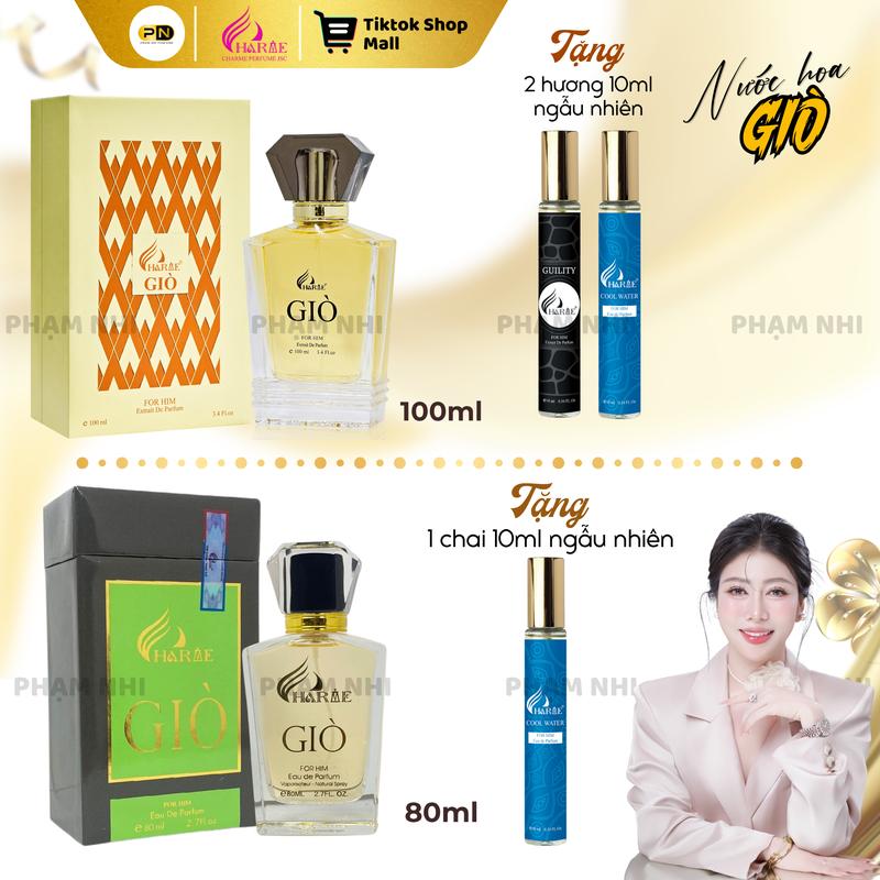 H R V E Nước Hoa GIÒ 80ml - 100ml dành cho Nam [Có quà tặng] Xịt Thơm Cosmetic