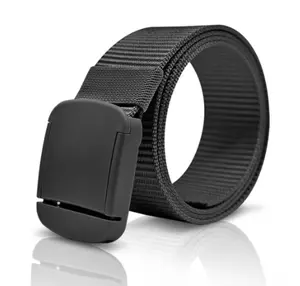 Ikat Pinggang Pria Kanvas Anti Metal Detector XRAY - Gesper Pria - Biru