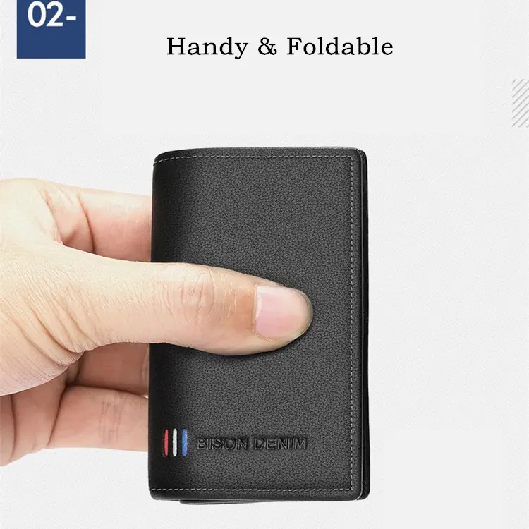 Bison Denim Dompet Kulit Pria N4475 Hitam 4