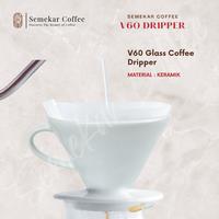 Gambar Dripper V60 kopi ceramic keramik Coffee manual penyaring brew filter - Hitam, v60 - 01 dari Semekar Coffee Kota Tangerang Selatan 3 Tokopedia