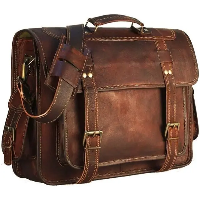 TAS KERJA KULIT PRIA KEREN / COOL LEATHER MESSENGER BAG