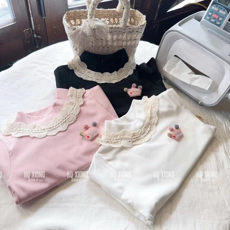 Áo giữ nhiệt cho bé gái 2 màu hồng, trắng 6-14kg