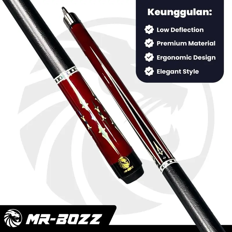 MR BOZZ Carbon type M-04 cue stick billiard 13 mm - stick billiard MR BOZZ Cue karbon grip leather 100% ORIGINAL 1