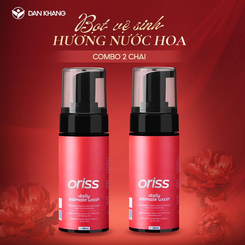 [LIVE] Combo 2 Dung dịch vệ sinh phụ nữ dạng bọt Oriss Daily Intimate Wash hỗ trợ làm sạch dịu nhẹ hương nước hoa quyến rũ chai 120ml Women ID:1732184214937831993