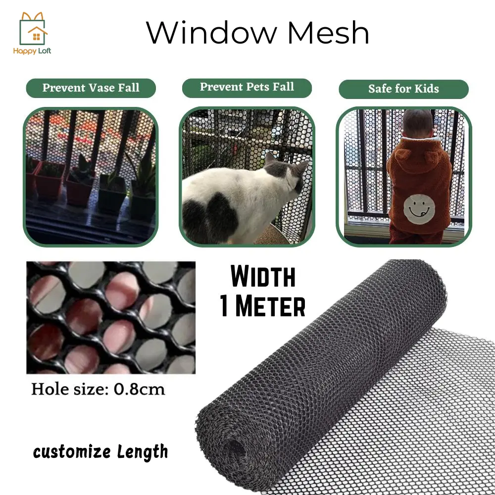 [Sg] Window Mesh PVC Plastic Mesh Multi-purpose Cat Mesh Pet Proof Window Mesh Multi-purpose Window Net Cat Fence