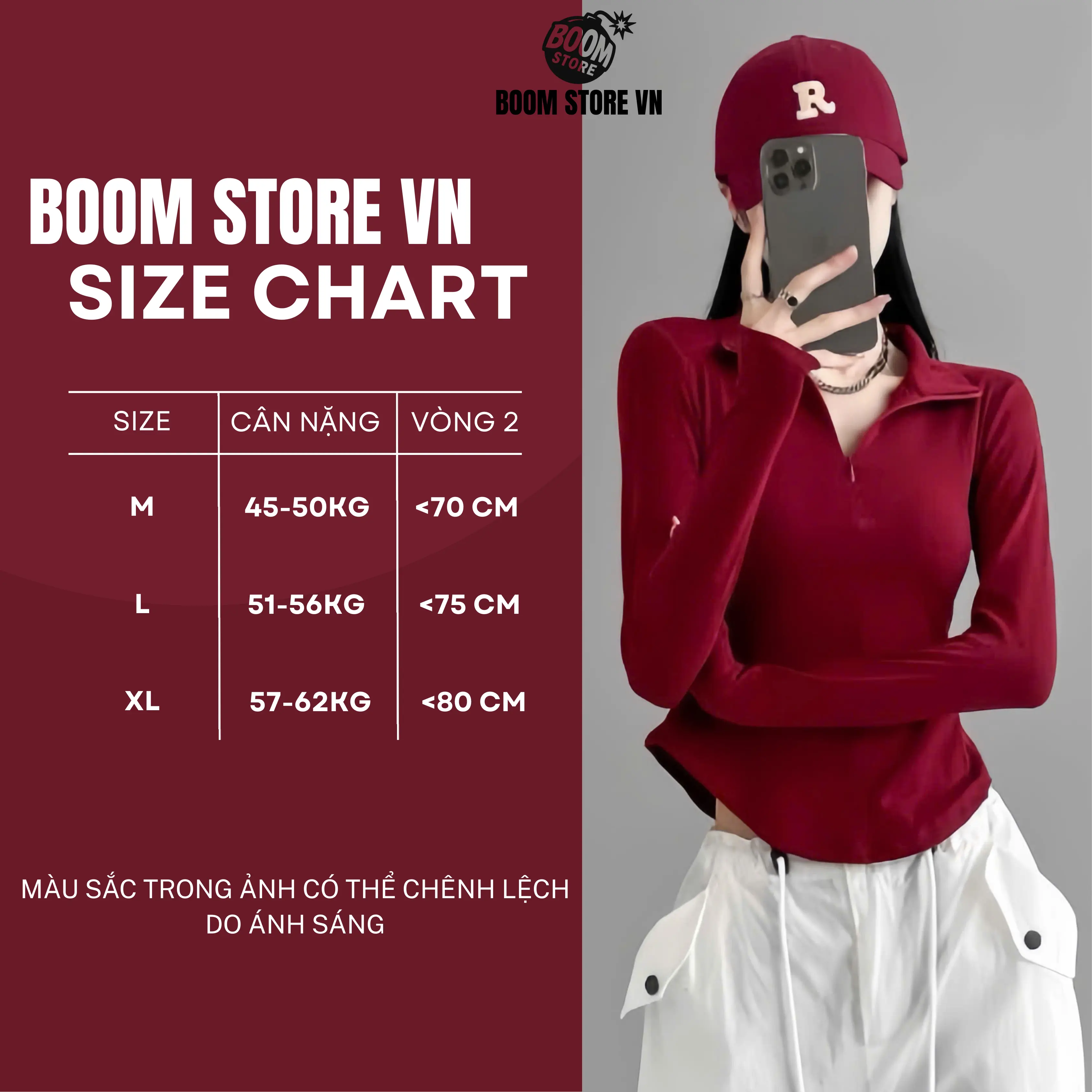 [Ảnh shop chụp] Áo Thun Nữ Cổ Bẻ Dài Tay Phối Khóa Kéo Dáng Ôm Vạt Bầu Chất Thun Tăm Hàn Mịn – BY BOOM STORE VN | BigBuy360 - bigbuy360.vn