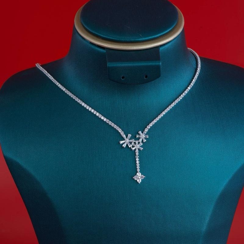 Dây chuyền tennis Vip full hạt 2ly liền mặt baget 2x4ly,3ly khóa tròn bạc ý nguyên chất 925 đã xi kim