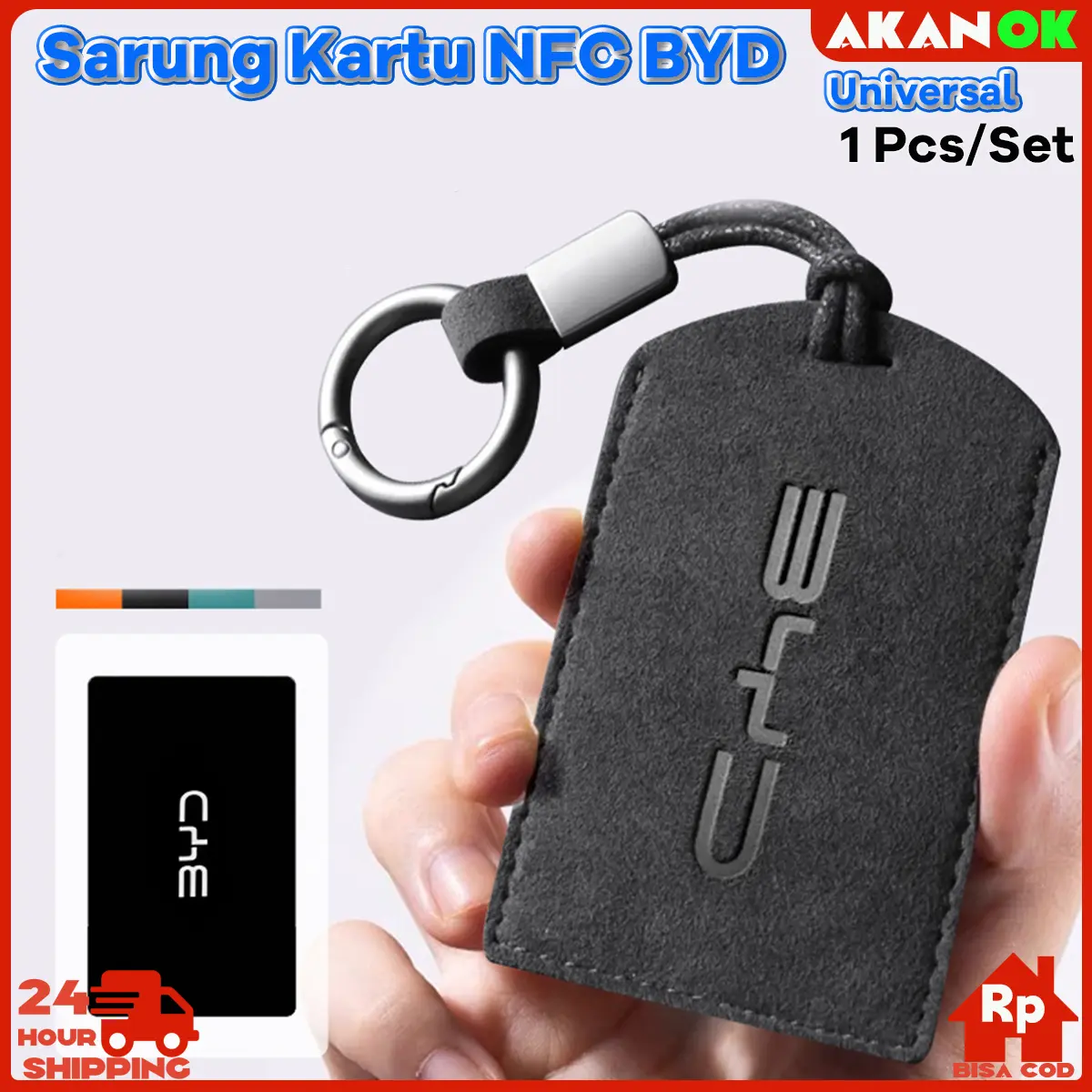 Sarung Kartu NFC BYD Universal untuk Semua Model | Anti Hilang & Anti Lecet | Cover Case Presisi Tidak Ganggu Sinyal | Ukuran 8.5x5.5cm Tipis | UNIVERSAL BYD NFC KEY CARD HOLDER