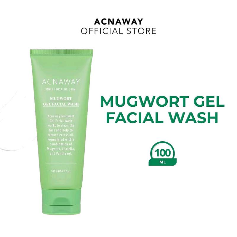 [READY] Acnaway Mugword Gel Facial Wash 100ml Mugword + Centella + Panthenol Face Wash Pencuci Muka Acne Prone Berjerawat Cleanser Wajah Membersihkan Berminyak 0