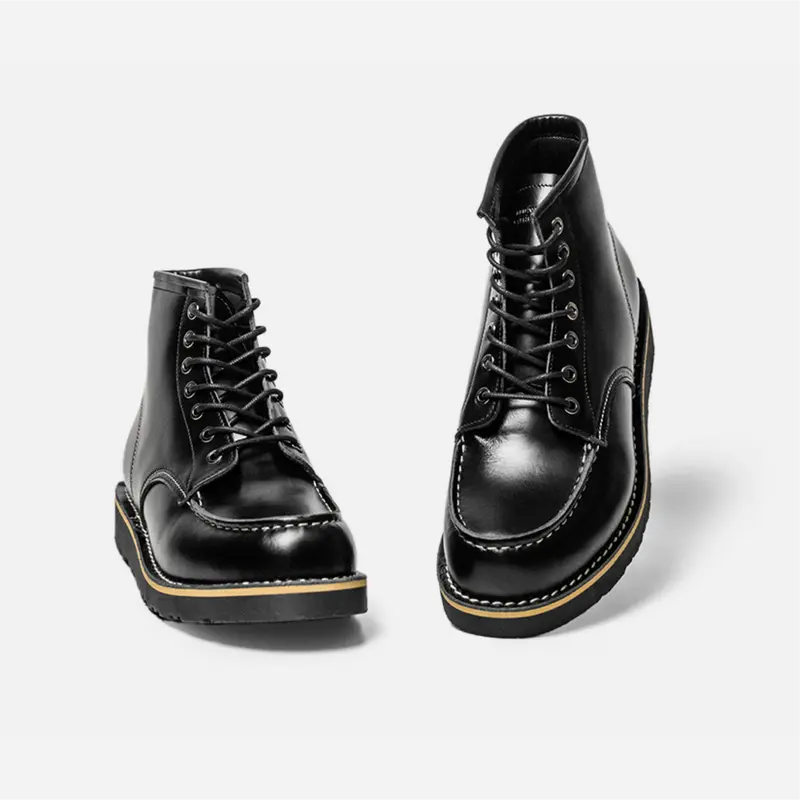 BEINWICKEL Sepatu Boots Pria - Moc Toe Boots Black 1