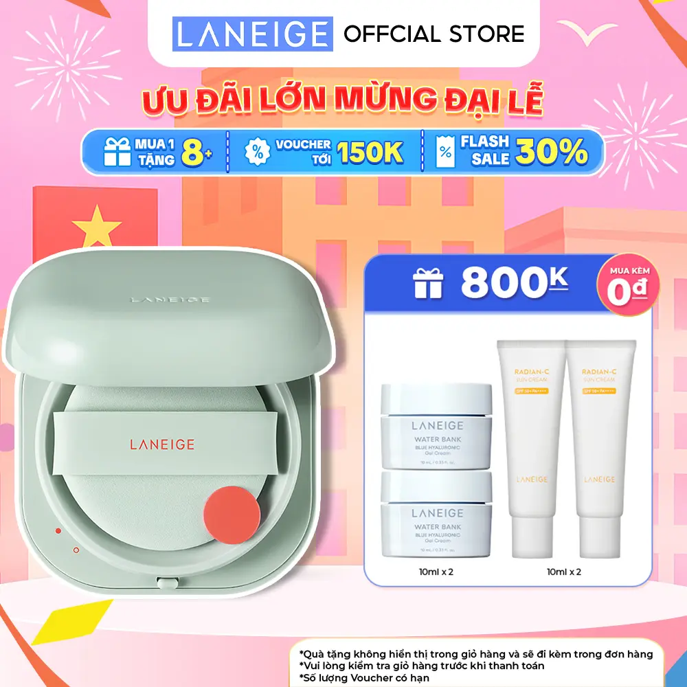 Phấn nước trang điểm siêu nhẹ che phủ khuyến điểm mịn lì LANEIGE NEO Cushion Matte 15g Mỹ Phẩm Cosmetic Nữ