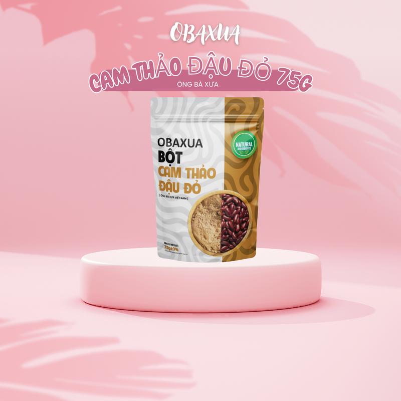 Obaxua Bột Cam Thảo Đậu Đỏ 75gr - Dưỡng Da Body & Tẩy Tế Bào Da - Sản Phẩm Chính Hãng từ Obaxua