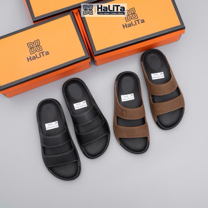 Thành Đơn Giản x Halita x Dép Công Thái Học - Bản Hai Quai Nâng Cấp Da Bò Lưu Bút Cao Cấp HaLiTa Đế Cao Su Vân Nhám Chống Trơn Trượt