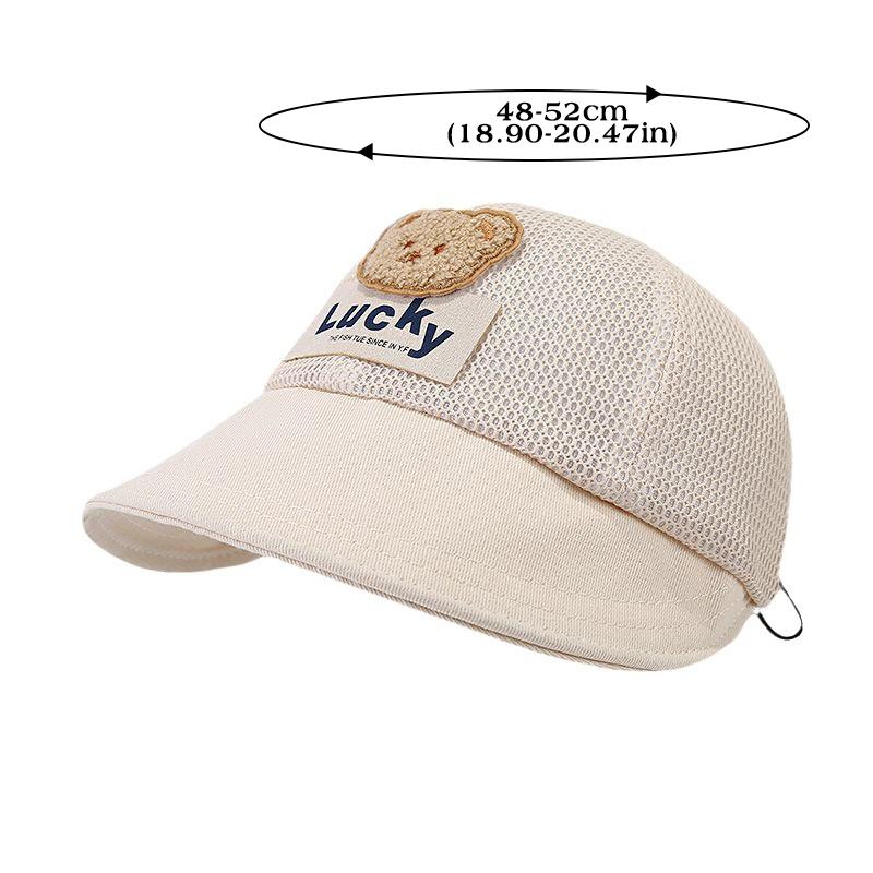 Product Introduction of Mũ Lưới Cho Trẻ Em, Thiết Kế Hình Gấu Chữ, Kiểu Mỏ Vịt, Thoáng Khí Mùa Hè, Thích Hợp Cho Bé Trai Và Bé Gái, Mũ Che Nắng 14