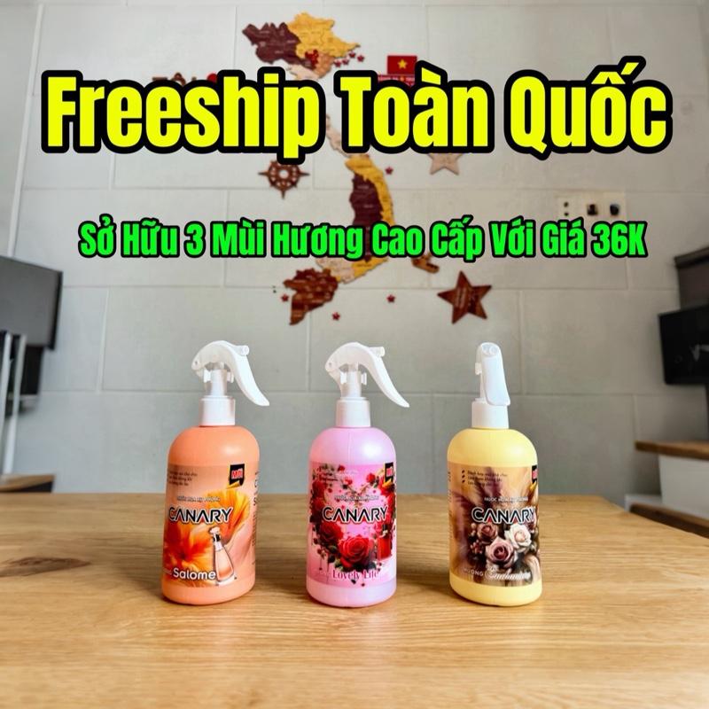 Xịt Thơm Phòng Canary - 3 Mùi Hương Nước Hoa Cao Cấp Luxury 300ml Chai - Diệt Vi Khuẩn - Lưu Hương 24H