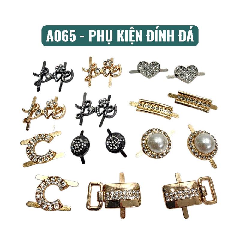 Set phụ kiện đính đá trang trí giày dép, túi xách
