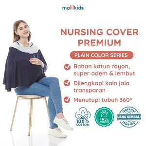 Malilkids Nursing Cover Premium Plain Color Series