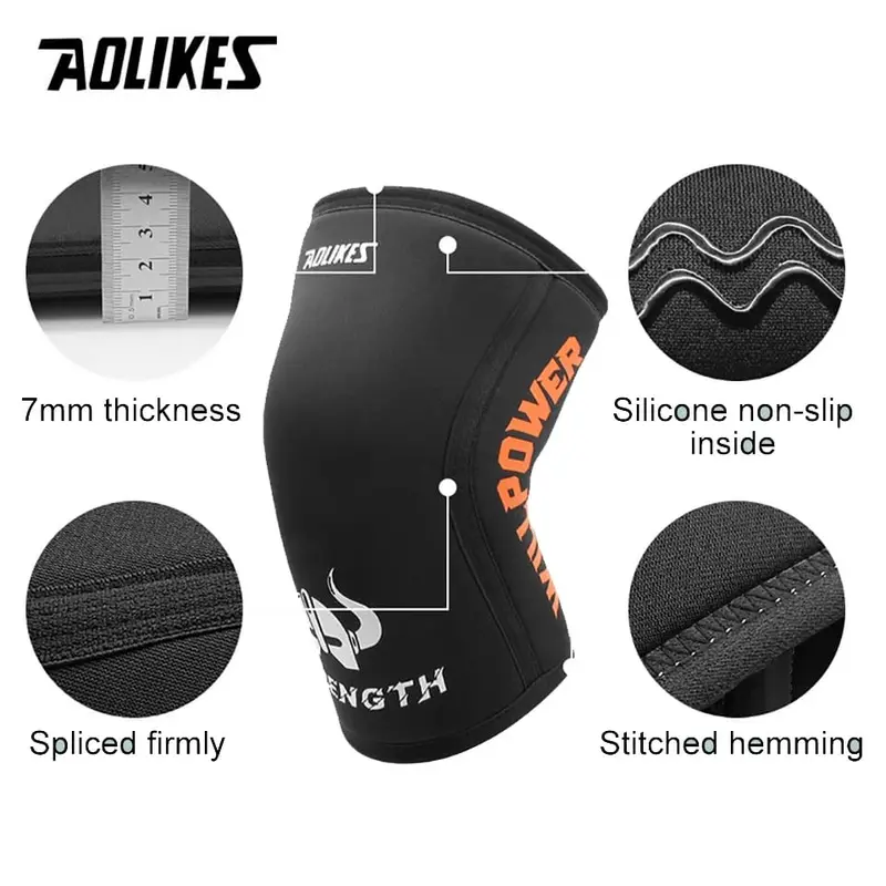 AOLIKES 7904 Knee Support Pelindung Lutut Knee Pad Dekker Deker Run Gym Fitness 2