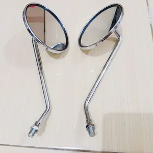 Kaca Spion Fino/Fazzio/Filano/Xride/Mio (drat Yamaha) Bulat Chrome gagang Panjang besi full Motorcycle