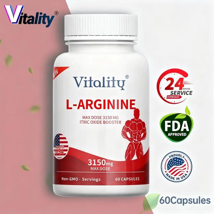 makanan yang mengandung arginin dan l-carnitine Promo Vitality L-ARGININE , mengurangi kelelahan otot, mengisi kembali energi, memperkuat otot creatine monohydrate - 120 kapsul di Vitality2 Option:12ml Vitamin B12 Capsules Home Cleaning it’s a great antioxidant
