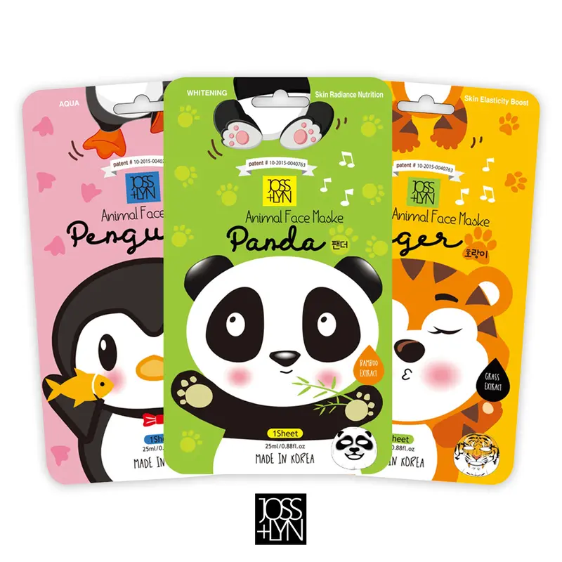 Joss + Lyn Korean Sheet Mask Animal Character Original BPOM Masker Wajah karakter Joss+Lyn 0