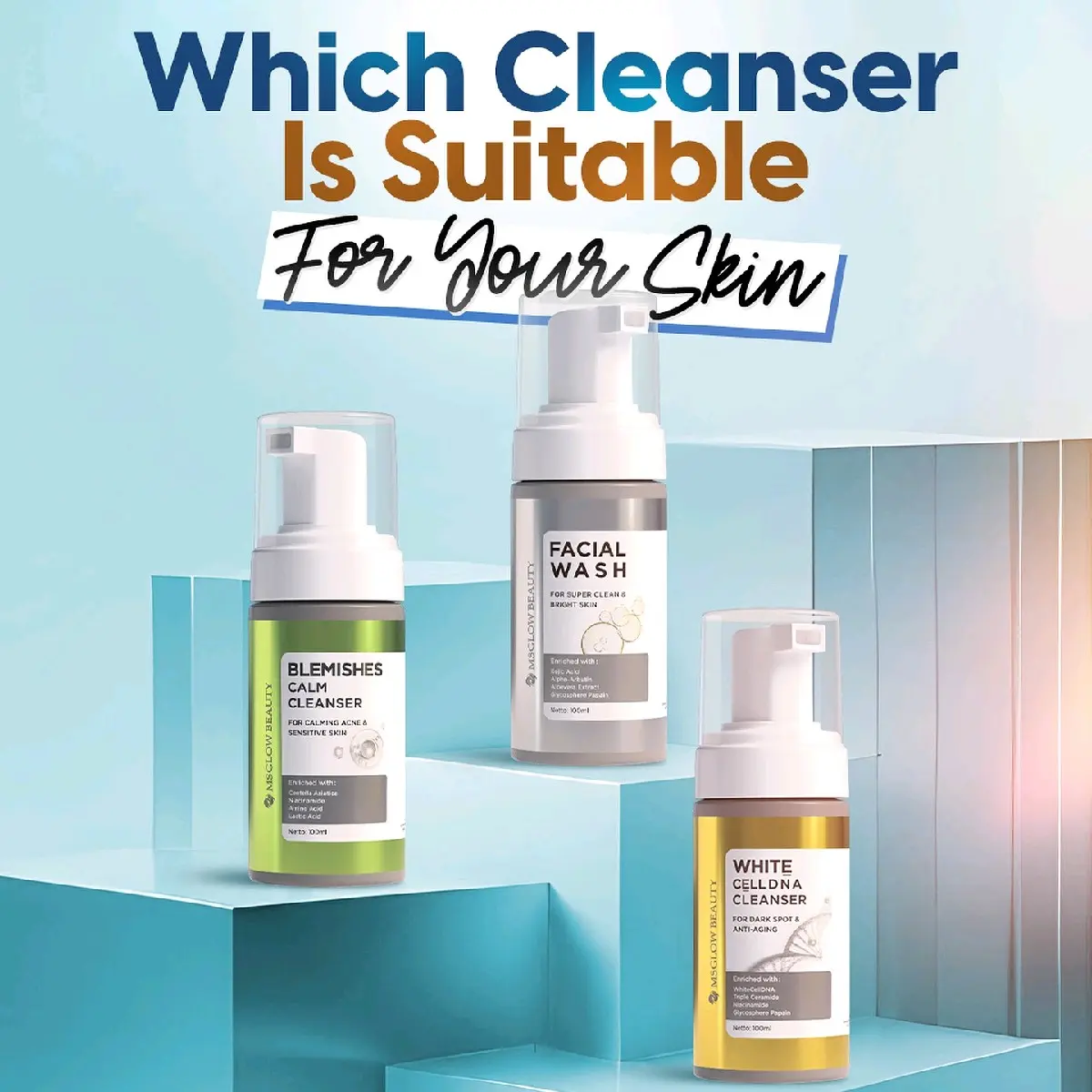 MSGLOW FACIAL WASH untuk semua jenis kulit