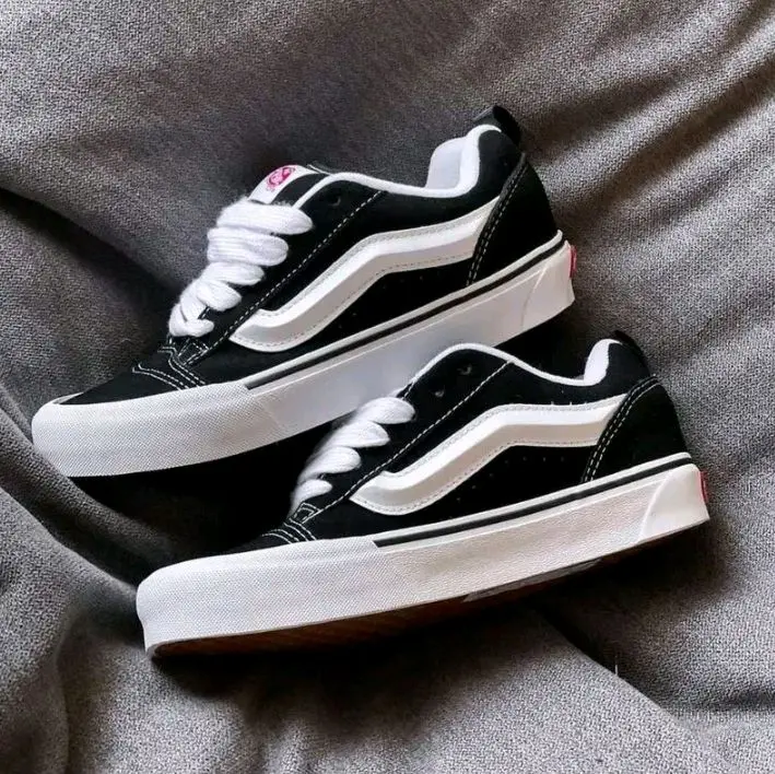 GRATIS KAOS KAKI!! Sepatu Van Vault Vns Oldskool Knu Black White Sneakers Sepatu Sekolah Knu Casual Shoes Bisa COD