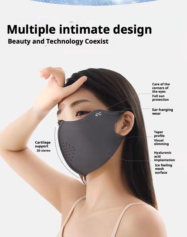 Product Introduction of Mặt Nạ Chống Nắng, Chống Tia UV, Chất Liệu Lụa Lạnh UPF50 +, Có Thể Giặt Được, Mặt Nạ Chống Nắng, Làm Mát, Chống Tia UV, Thích Hợp Cho Các Môn Thể Thao Ngoài Trời 13