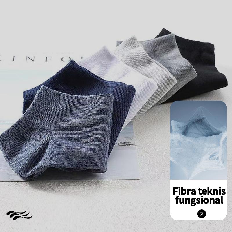 ECOISM Kaos Kaki Pria Harian & Olahraga Katun Adem Anti Bau Nyaman Dipakai Seharian (5 Pasang) | Kaos Kaki Cowok Dewasa Kerja