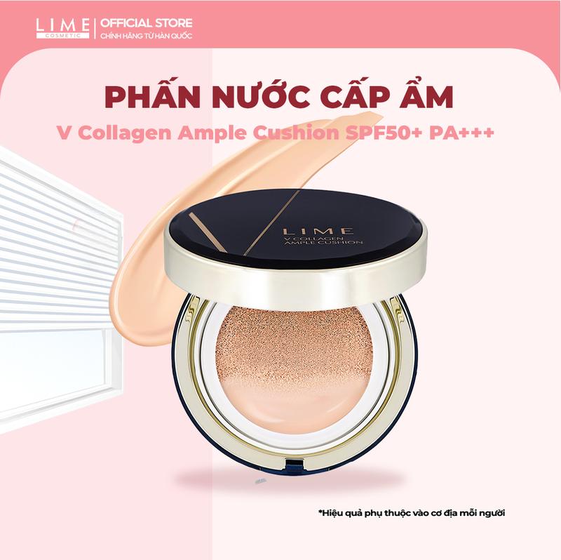  LIME Phấn nước dưỡng ẩm LIME V Collagen Ample Cushion SPF 50+ PA +++ 