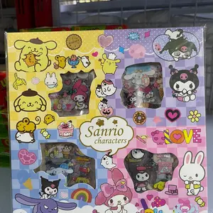 Sanrio Setiker Box DIY Stiker Karakter Sanrio Lucu & Imut untuk Dekorasi dan Koleksi