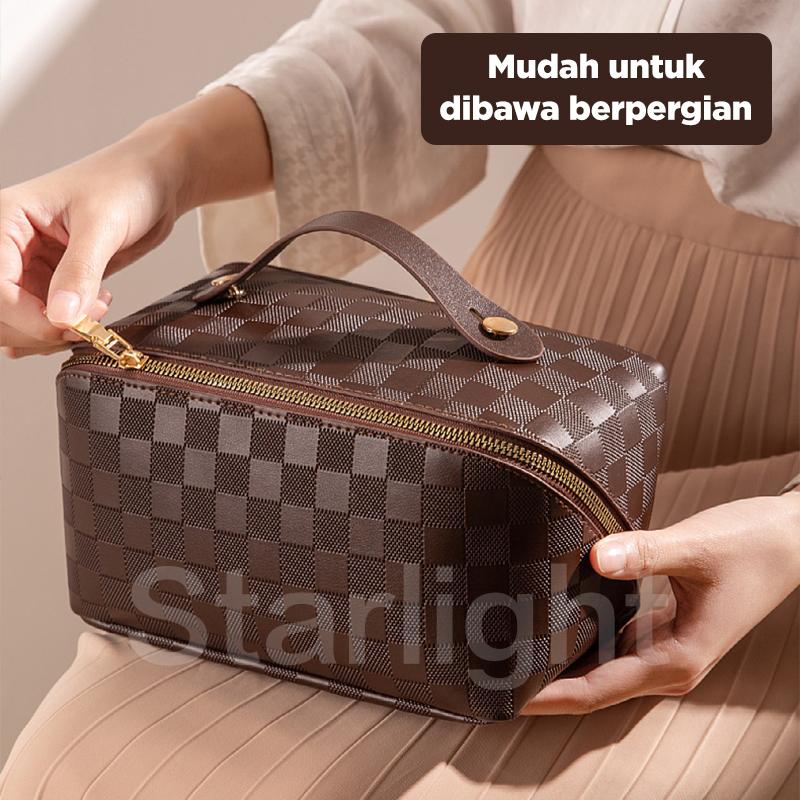 Product Introduction of Starlight Tas Kosmetik PU Women Travel Make Up Organizer Bag Pouch Cosmetic Bag Tas Kosmetik Model Sekat HSB241 15