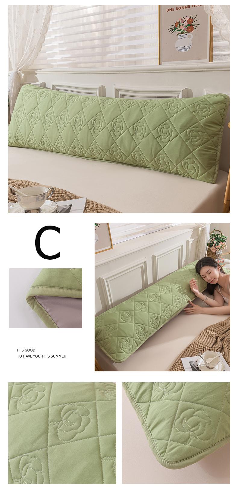 Product Introduction of SUNLIGHT HOME Soy Fiber Long Pillow Case,Solid Color Bolster Case,Cotton Linen One-piece Double Pillowcase,Lengthen Couple Pillow Case 9