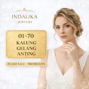 01-70 Indalika Jewelry Koleksi Mewah Kalung - Gelang - Ating Titanium Elegan