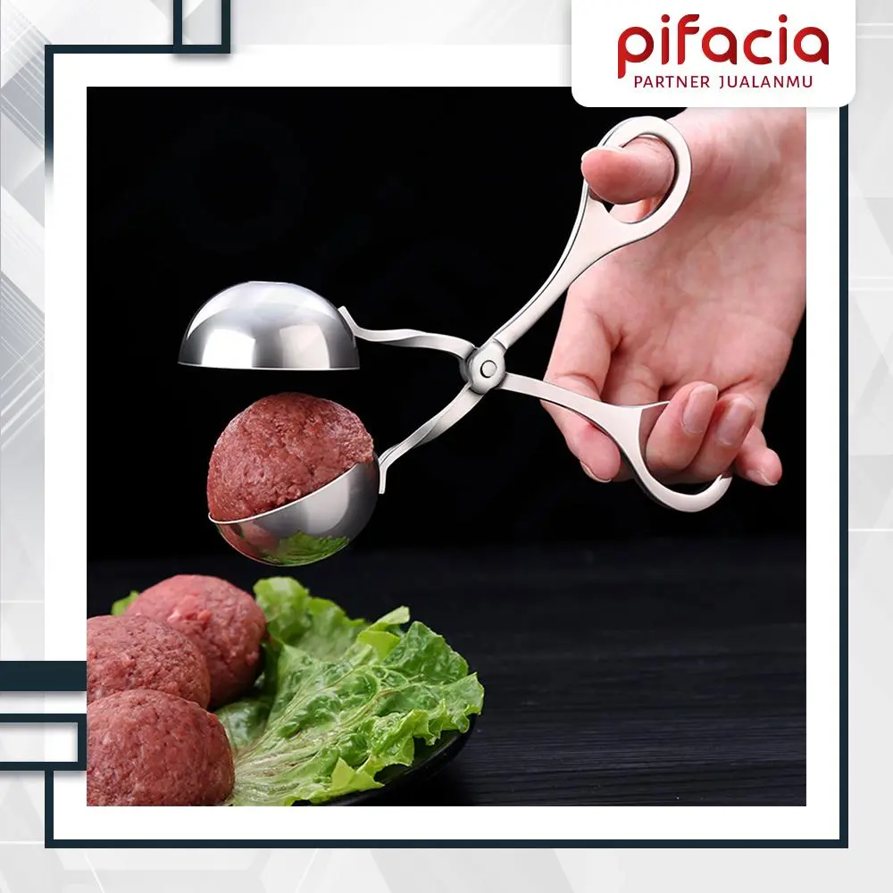 PIFACIA Alat Cetakan Bakso Gunting Meatball Scoop Ice Cream Stainless Steel