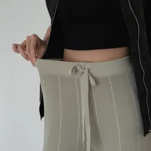 Ryle Knit premium pants flowy Celana panjang rajut wanita Nyaman