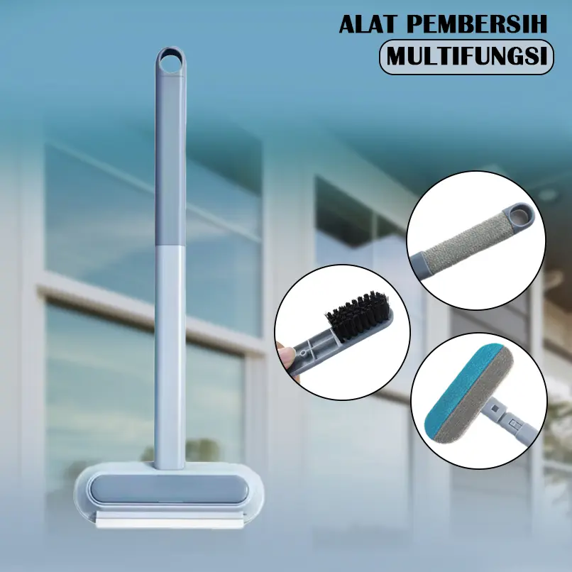 3 in 1 Tongkat Sikat Pembersih Bulu Hewan Kucing Anjing Multifungsi / 3-in-1 Double-sided Pet Hair Remover & Cleaning Brush