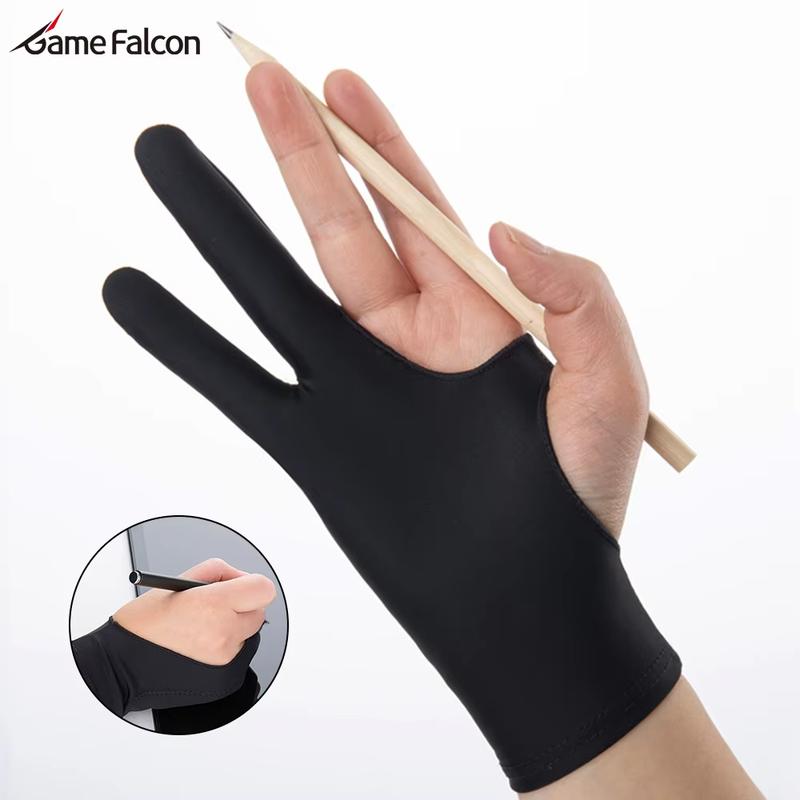 Găng tay chống bám bẩn, hai ngón tay, dành cho máy tính bảng và điện thoại, găng tay viết và vẽ, dành cho iPad Pro, Air và Mini, găng tay chống tiếp xúc ngẫu nhiên, màu đen 1