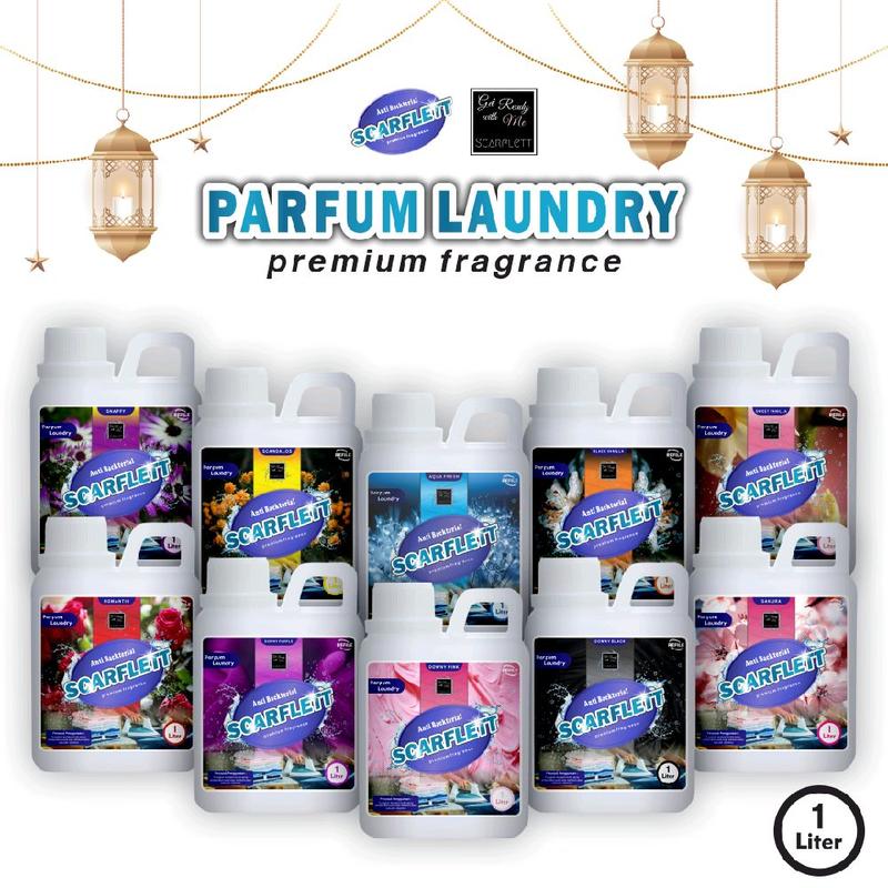 Parfum Loundry Premium Scarflett Tahan Lama 25 varian 1 Liter FREE BOTOL SPRAY JUMBO 300ML Blue Pink 2